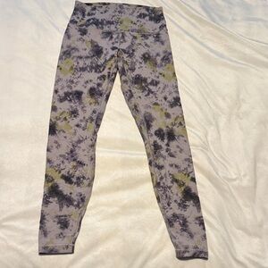 Lululemon align grey and green Tie-Dye Leggings, size 8, like new